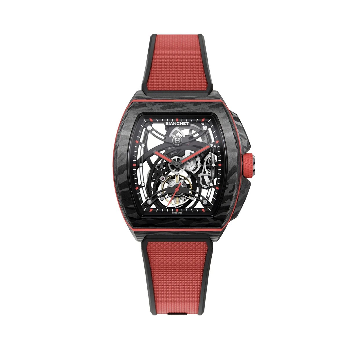 Купить элитные часы Bianchet Carbon Red Tourbillon Openwork Limited Edition B1.618: в наличии в Москве!