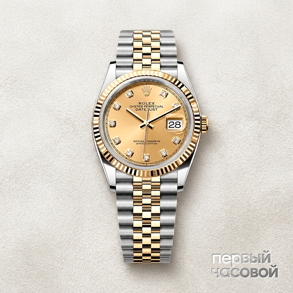 Rolex Datejust 36mm Champagne Diamond Dial