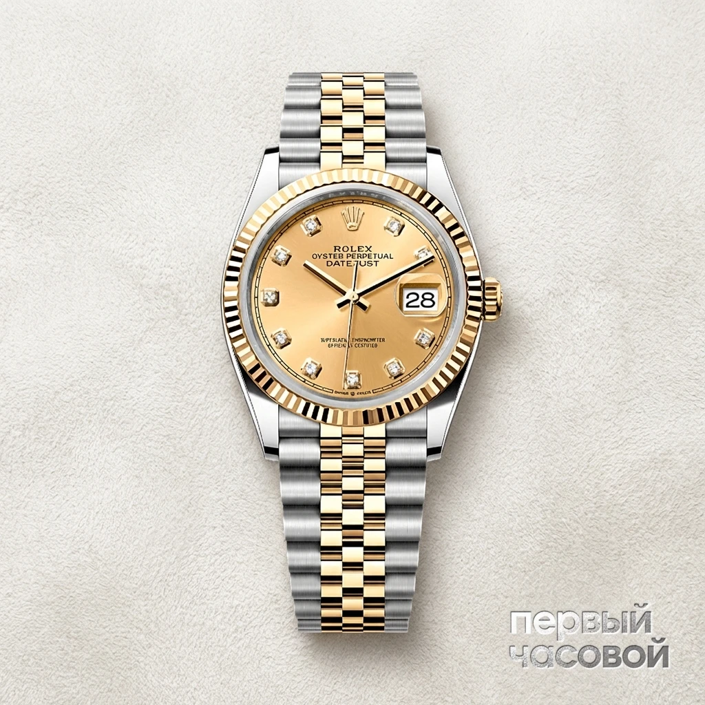 Rolex Datejust 36mm Champagne Diamond Dial 126233-0017