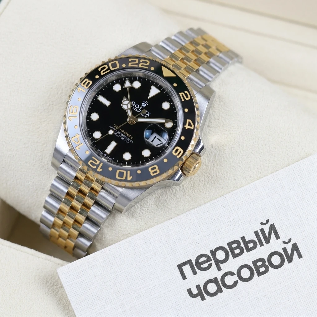 Купить элитные часы Rolex Gmt-Master Ii Steel &amp; Yellow Gold Full Stickers 126713GRNR: в наличии в Москве!