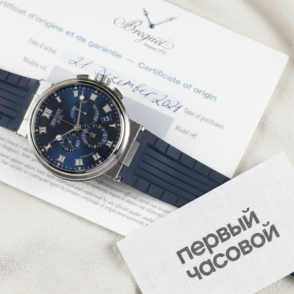 Купить элитные часы Breguet Marine Chronograph Titanium 5527TI/Y1/5WV: в наличии в Москве!