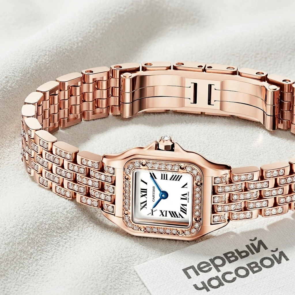 Купить элитные часы Cartier Panthère De Cartier Mini Rose Gold And Diamonds WJPN0063: в наличии в Москве!