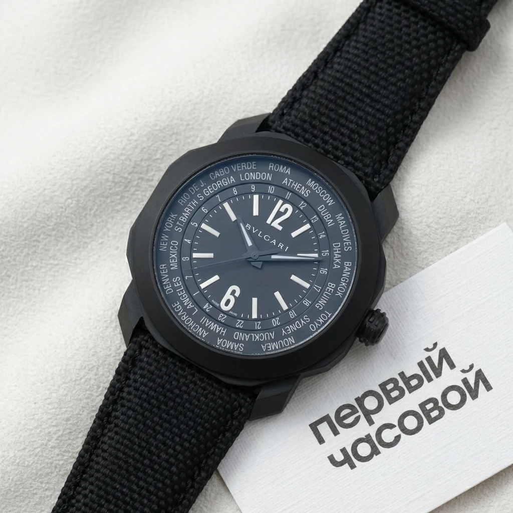 Купить элитные часы Bvlgari Octo Roma Worldtimer 103486: в наличии в Москве!