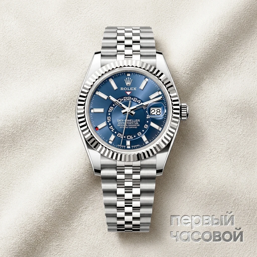 Купить элитные часы Rolex Oyster Perpetual Sky-Dweller Blue Dial Jubilee 336934: в наличии в Москве!