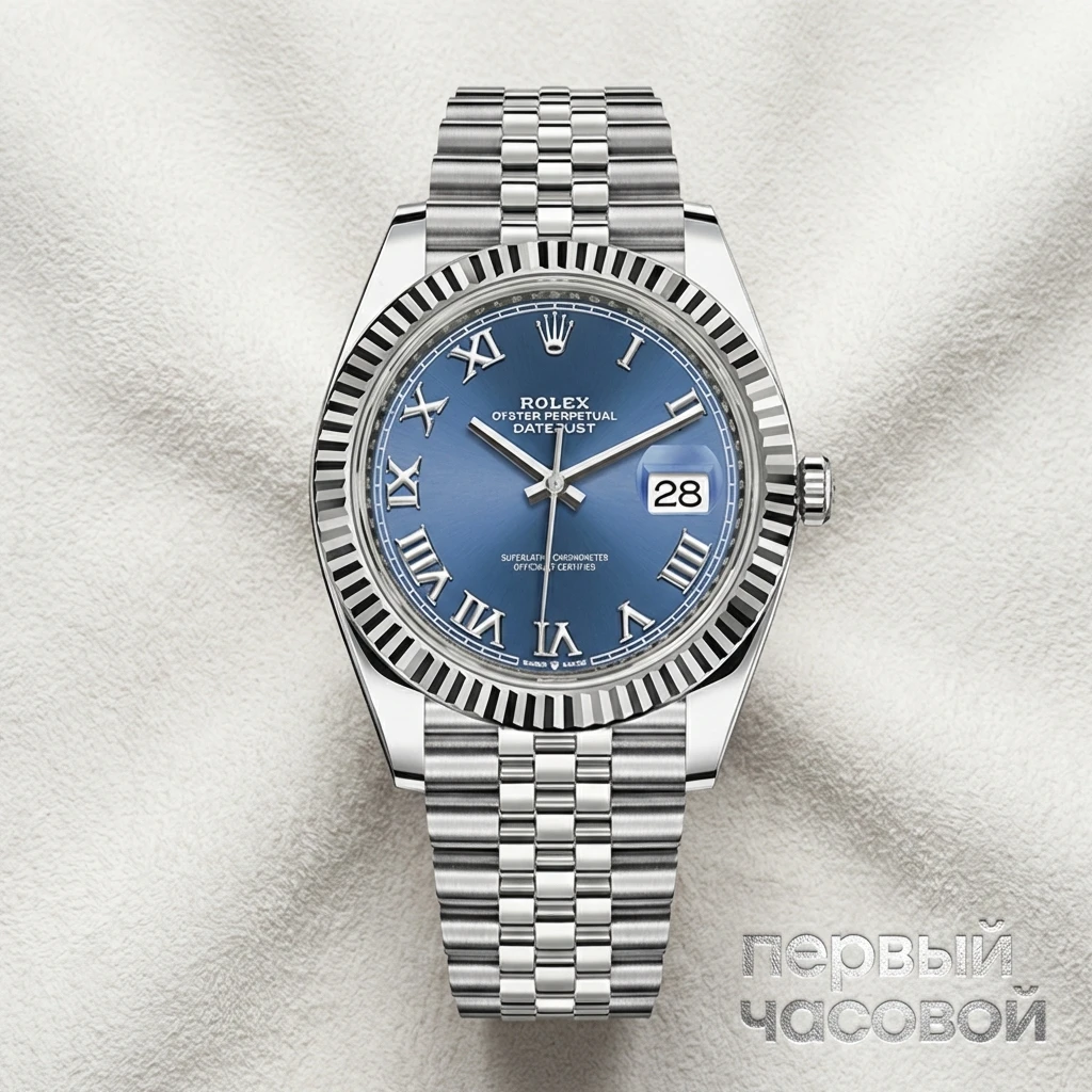 Rolex Oyster Perpetual Datejust 41mm Blue Azzuro Romain Dial 126334