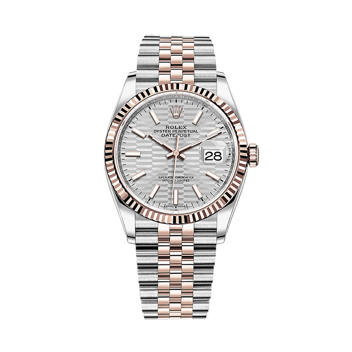 Купить элитные часы Rolex Datejust 36mm Steel and Everose Gold Flutted Dial 126231-0033: в наличии в Москве!