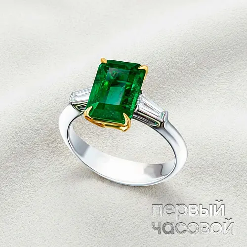 Кольцо с изумрудом 3,94 ct.