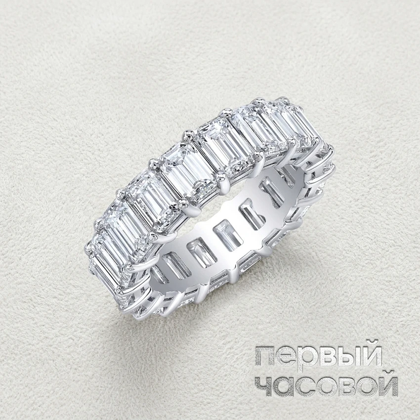 Eternity Ring Emerald Cut 8,55 ct. G-H/VS