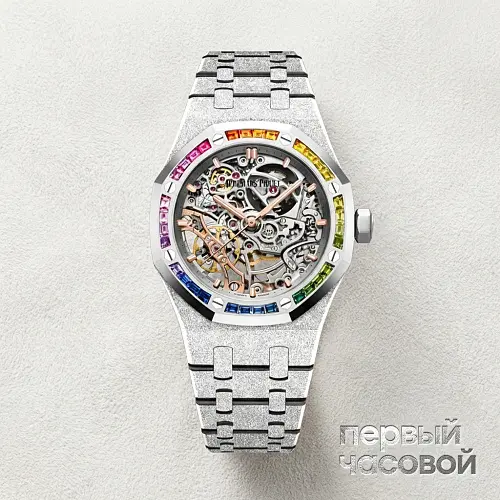 Royal Oak Frosted Gold Double Balance Wheel Openworked