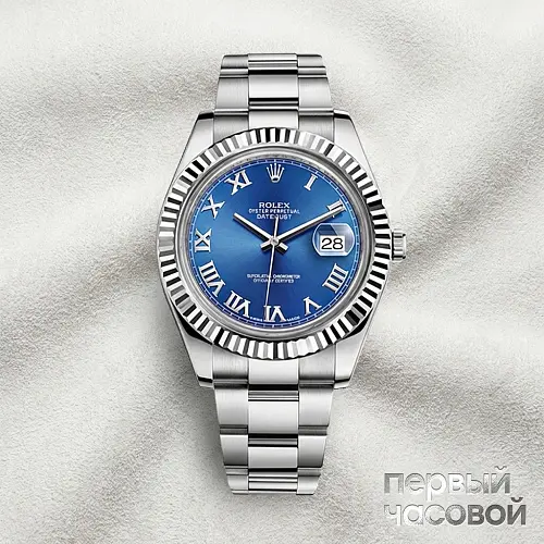 Datejust Ii 41 Blue Azzurro Romain Numeral Dial