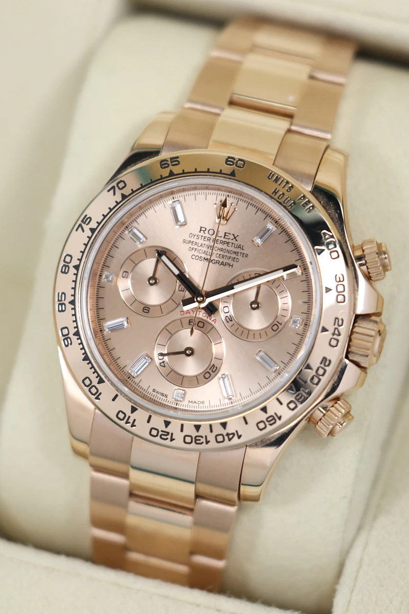 Rolex Oyster Perpetual Cosmograph Daytona Rose Gold Baguette 116505 — фото 2