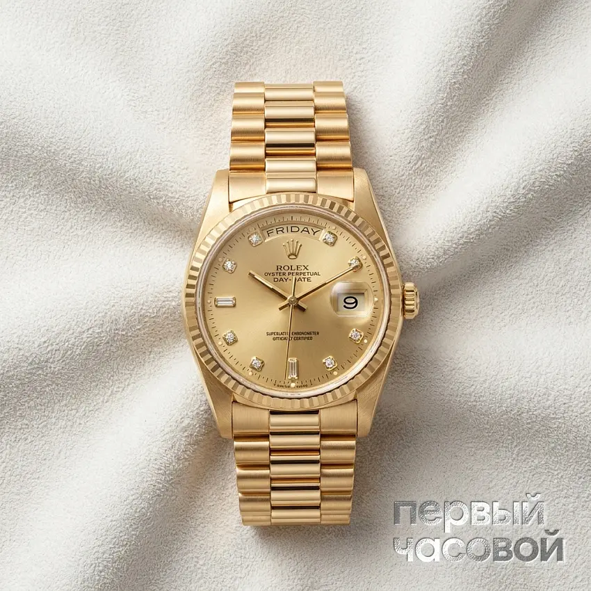 Rolex "Oyster Perpetual Day-Date" Diamonds Dial