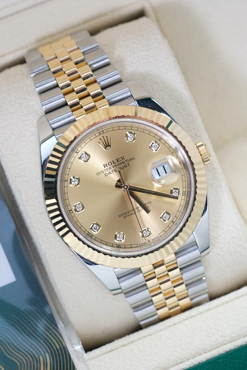 Rolex Datejust II 41 mm Steel And Yellow Gold Diamond Index 126333 — фото 2