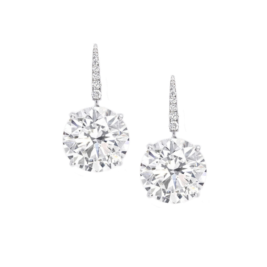 Серьги 10,12/10,13 ct. G/VVS2 (3 excellent)