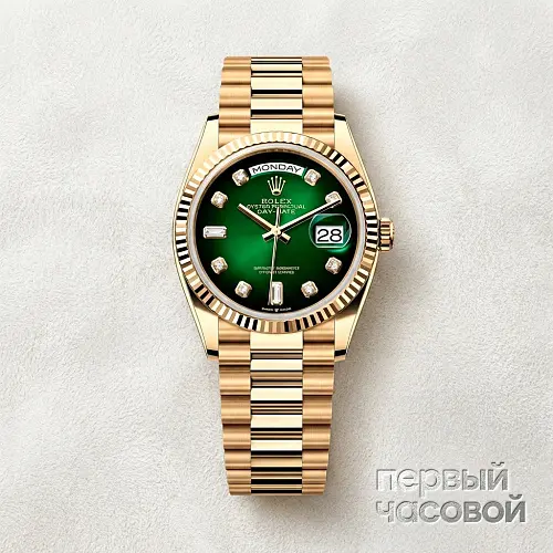 Day-Date 36Mm Yellow Gold Green Ombre Dial