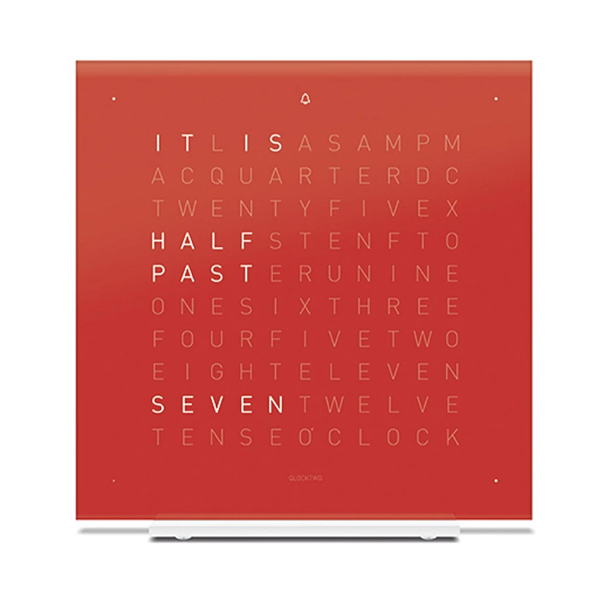 Clock Two Touch Pure Red