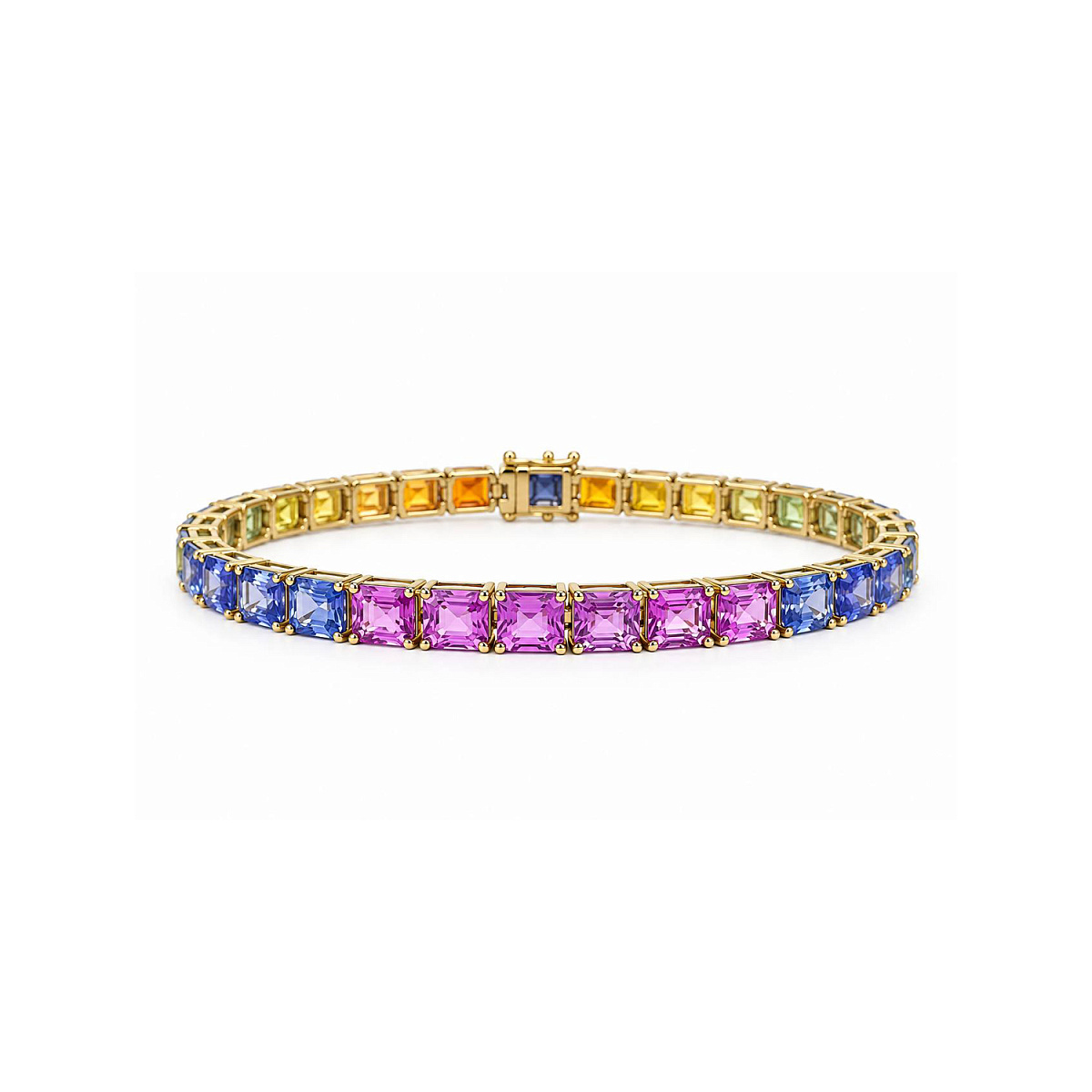 Studio jewelry Браслет с сапфирами &amp;quot;Rainbow&amp;quot; 18,15 ct.