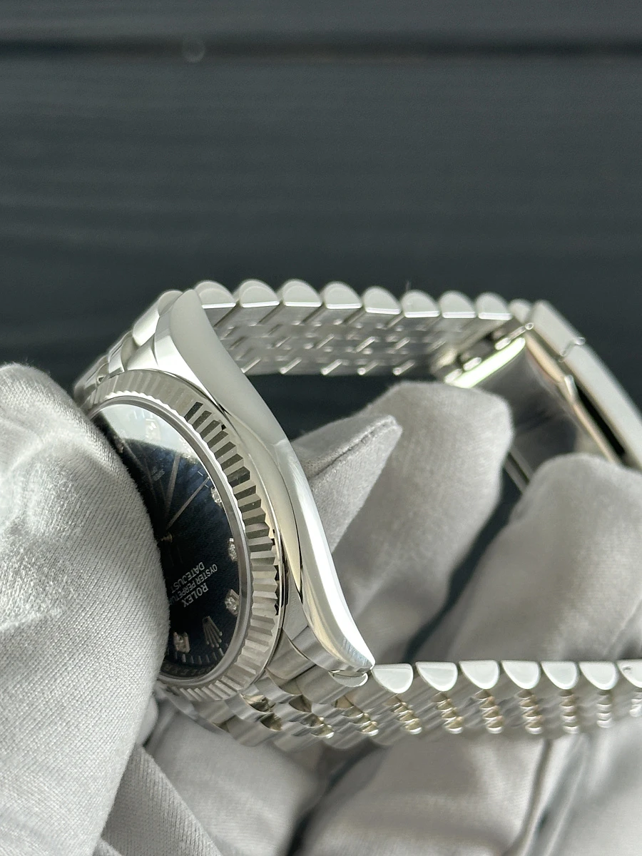 Купить элитные часы Rolex Datejust 36mm Steel &amp; White Gold Blue Fluted Motif Dial Diamonds 126234: в наличии в Москве!
