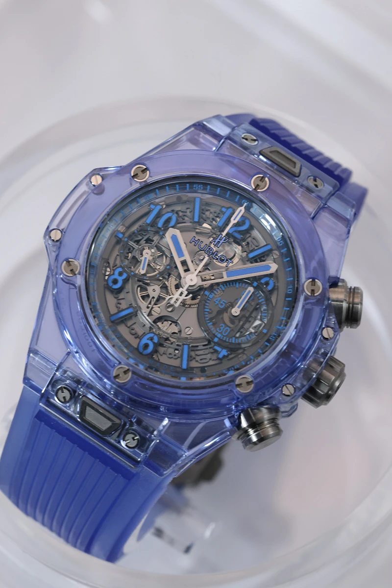 Купить элитные часы Hublot Big Bang Unico Blue Sapphire 45 mm 411.JL.4809.RT: в наличии в Москве!