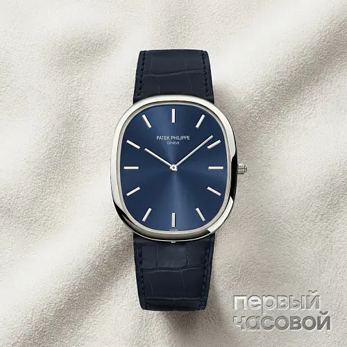 Golden Ellipse Platinum Blue Dial