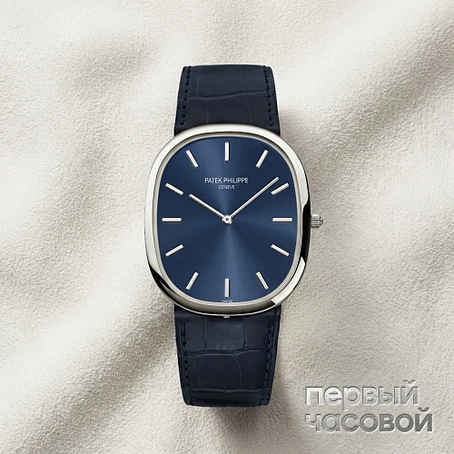 Golden Ellipse Platinum Blue Dial 