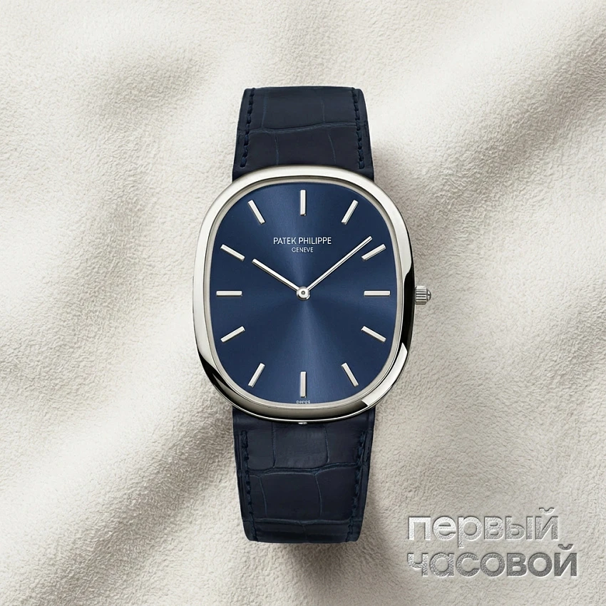 Golden Ellipse Platinum Blue Dial 