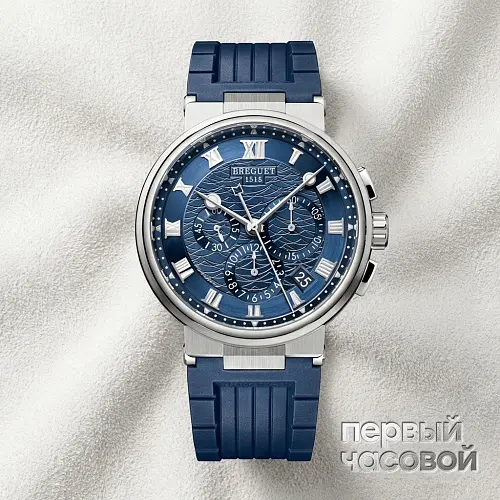 Marine Chronograph White Gold Blue Dial