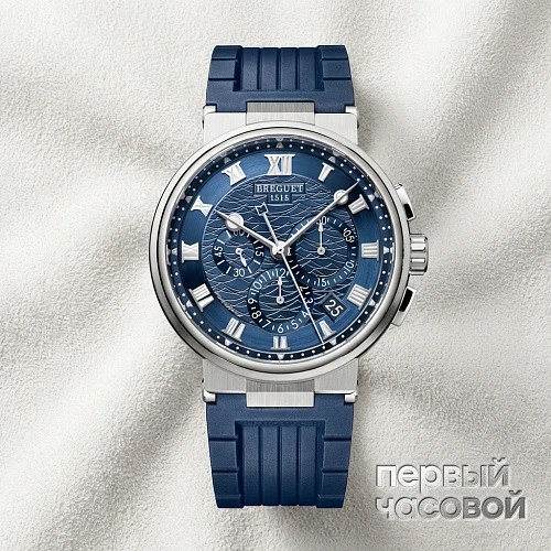 Marine Chronograph White Gold Blue Dial