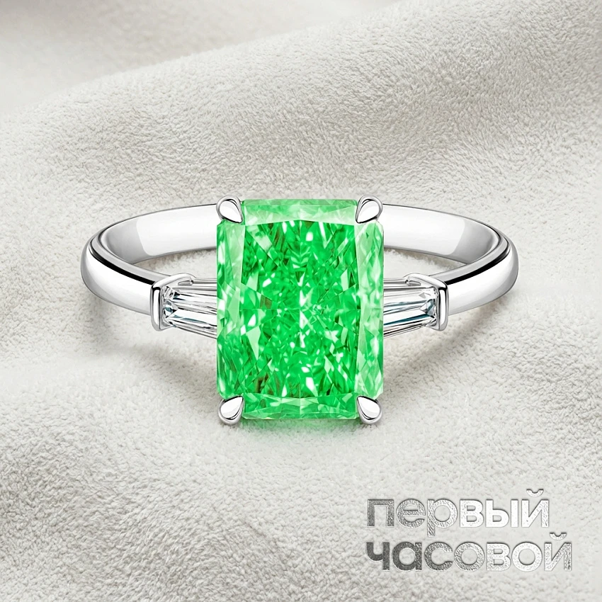 Кольцо с бриллиантом 5,01 ct. FBGY/Si1