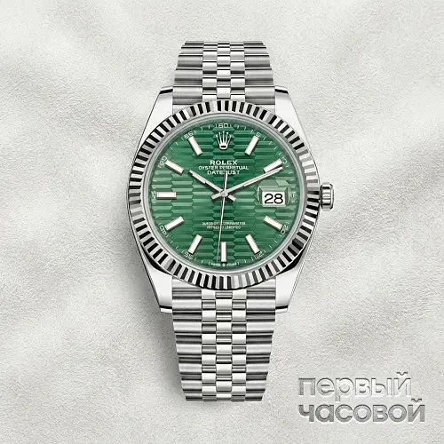 Datejust 41Mm Mint Green Fluted Motif