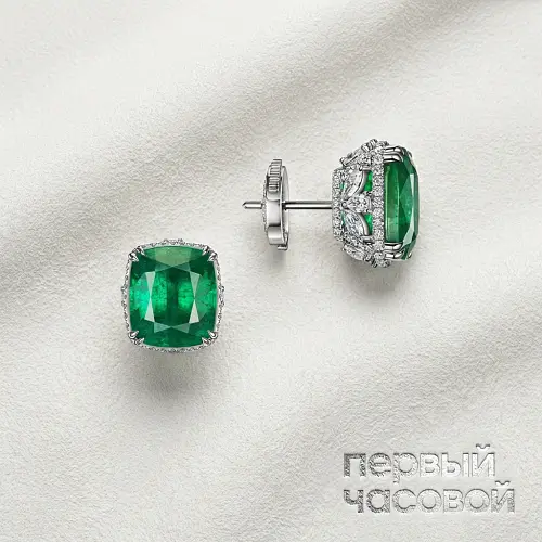Серьги С Изумрудами 7,76/7,45 Ct.