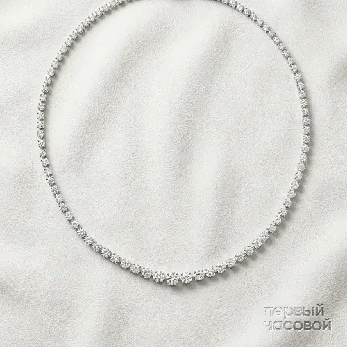 Round Diamond Graduated Necklace