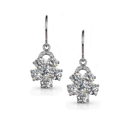 Серьги с бриллиантами 2,40 ct.