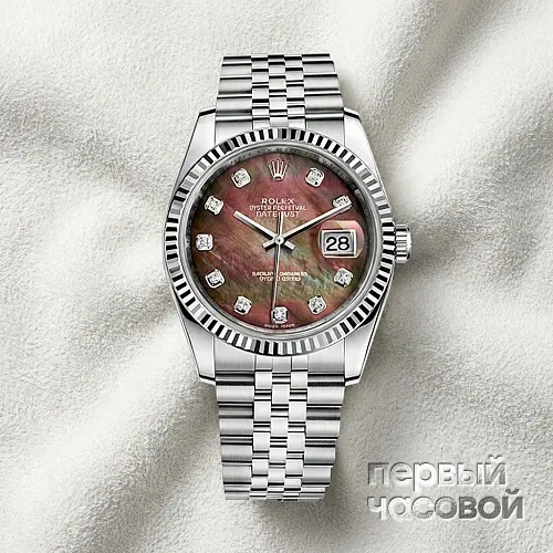 Datejust 36mm Dark Mother of Pearl Diamond Dial