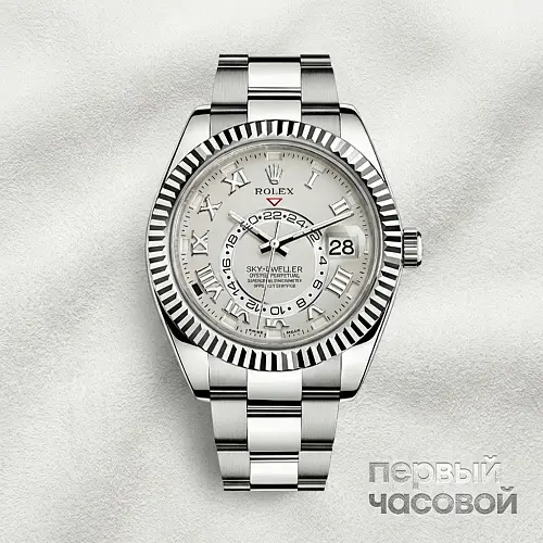 Sky-Dweller White Gold White Dial