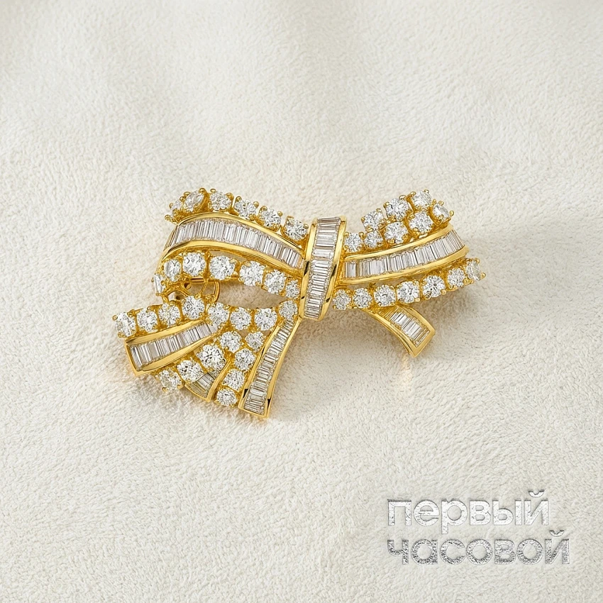 Брошь с бриллиантами 11,06 ct.