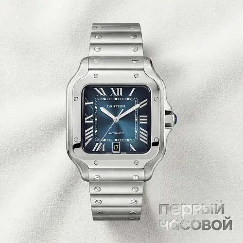 Santos De Cartier Large Blue Dial
