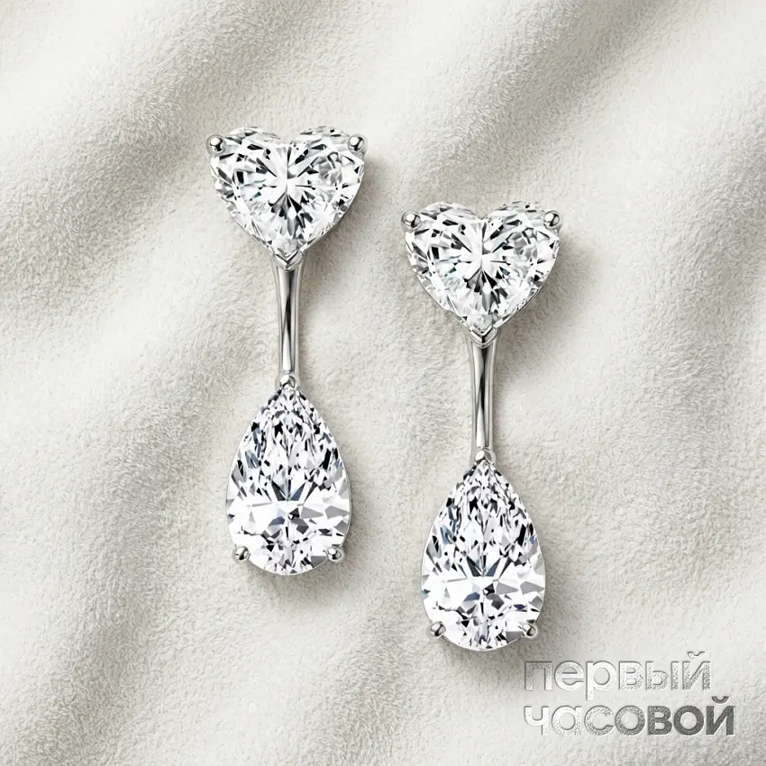 Серьги с бриллиантами 0,57/0,58 ct. X 0,50/0,51 ct.