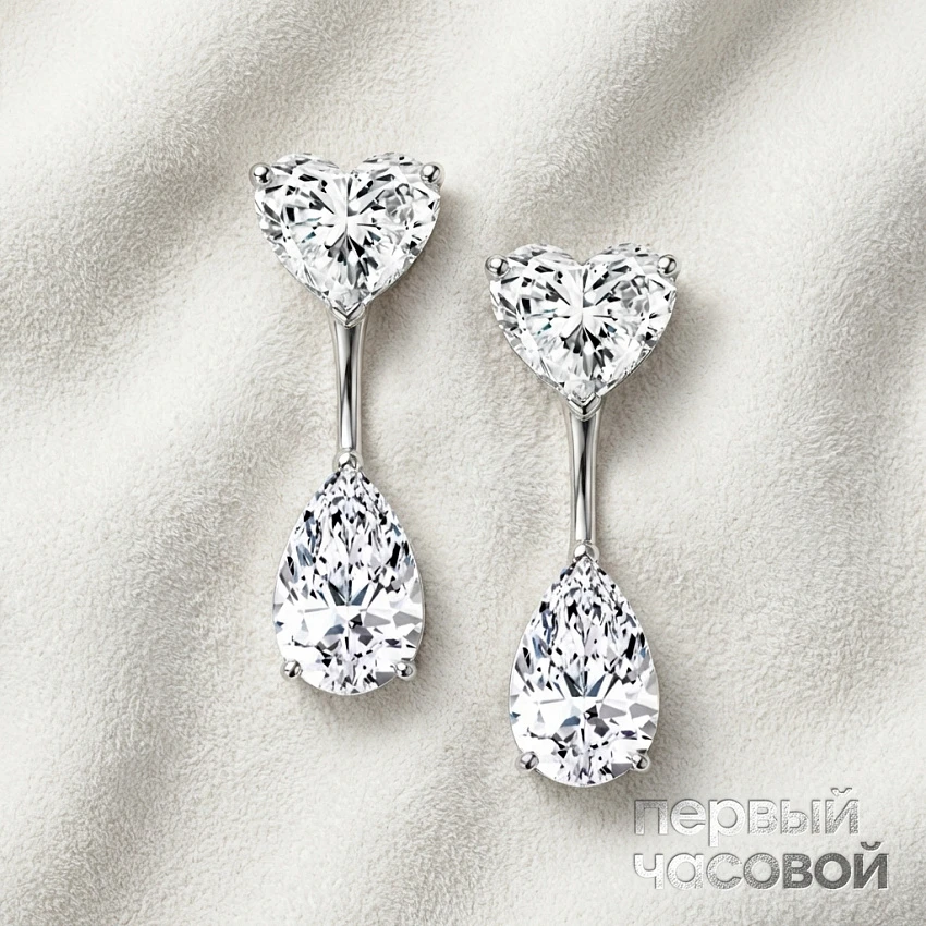 Серьги с бриллиантами 0,57/0,58 ct. X 0,50/0,51 ct.