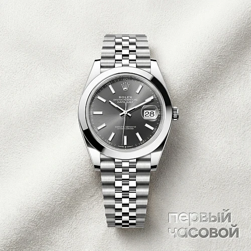 Oyster Perpetual Datejust 41 Mm Dark Rhodium
