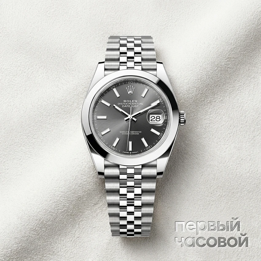Oyster Perpetual Datejust 41 Mm Dark Rhodium