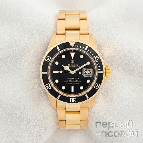 SUBMARINER YELLOW GOLD WATCH BLACK DIAL