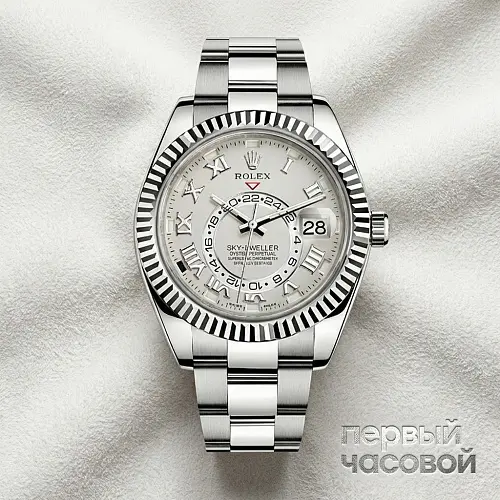 Sky-Dweller White Gold White Dial