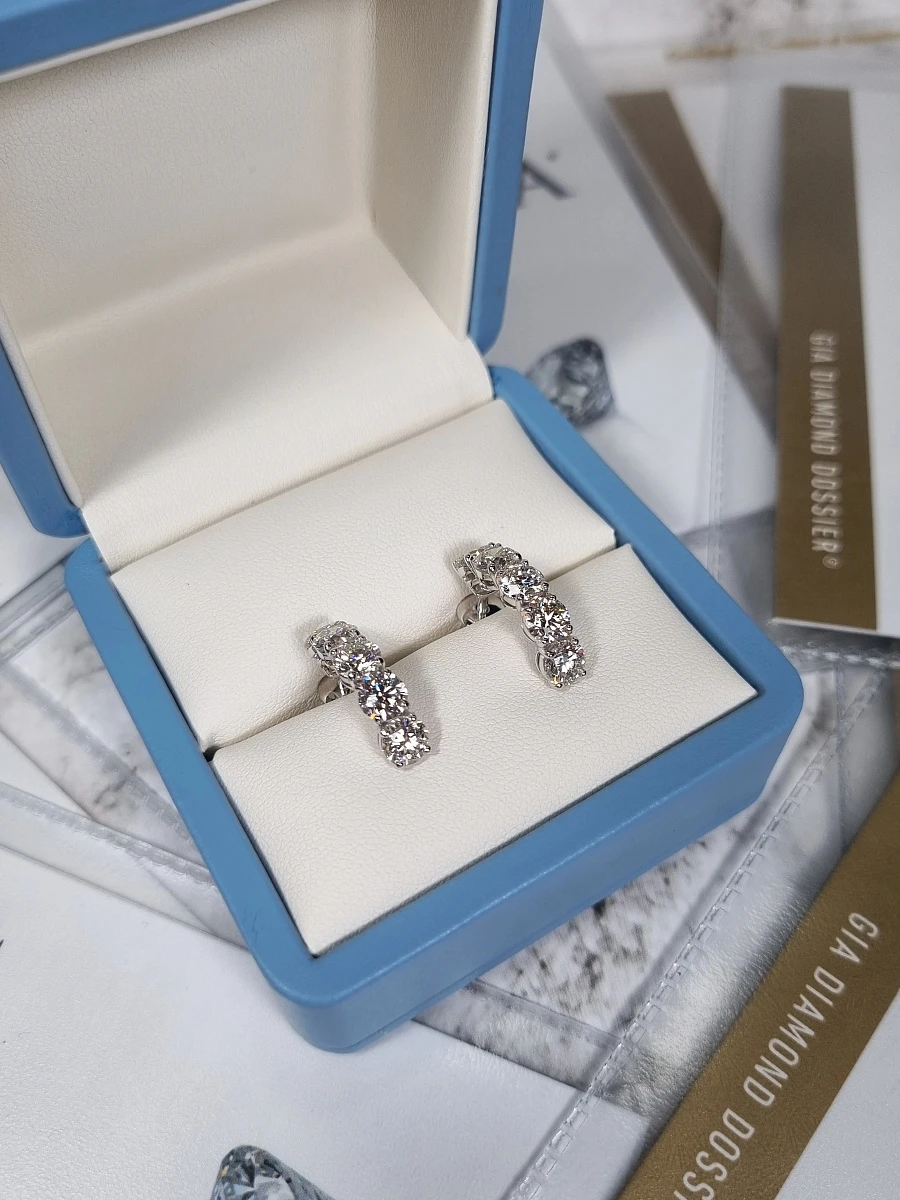 Купить украшение NO NAME Серьги с бриллиантами 5,00 ct. I/VS1 : в наличии в Москве!