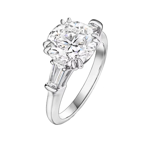 Кольцо с бриллиантом 3,01 ct. H/VS2