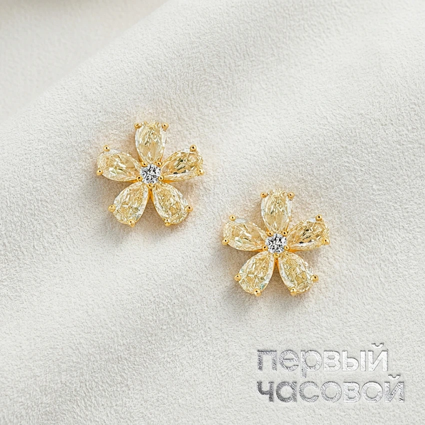 Серьги с бриллиантами 4,48 ct. 