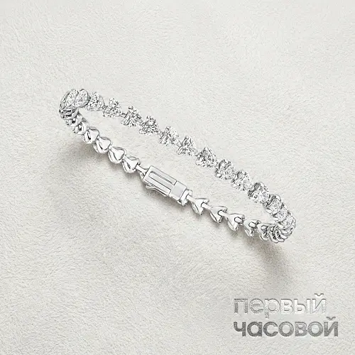 Браслет с бриллиантами 15,00 ct. F-G/VS (Heart Shape)