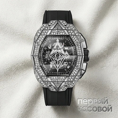 Shaped Spirit Of Big Bang Sang Bleu Titanium Pave