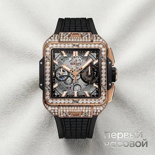 Shaped Square Bang Unico King Gold Pave
