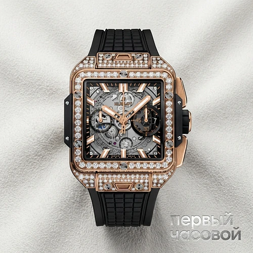 Shaped Square Bang Unico King Gold Pave